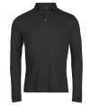 T1442 1442 Tee Jays Pima Cotton Long Sleeve Polo Shirt Black colour image